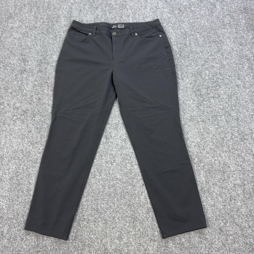 Nike Dri-FIT Pants Womens 14 Black Khakis Moisture Wicking Golf Activewear